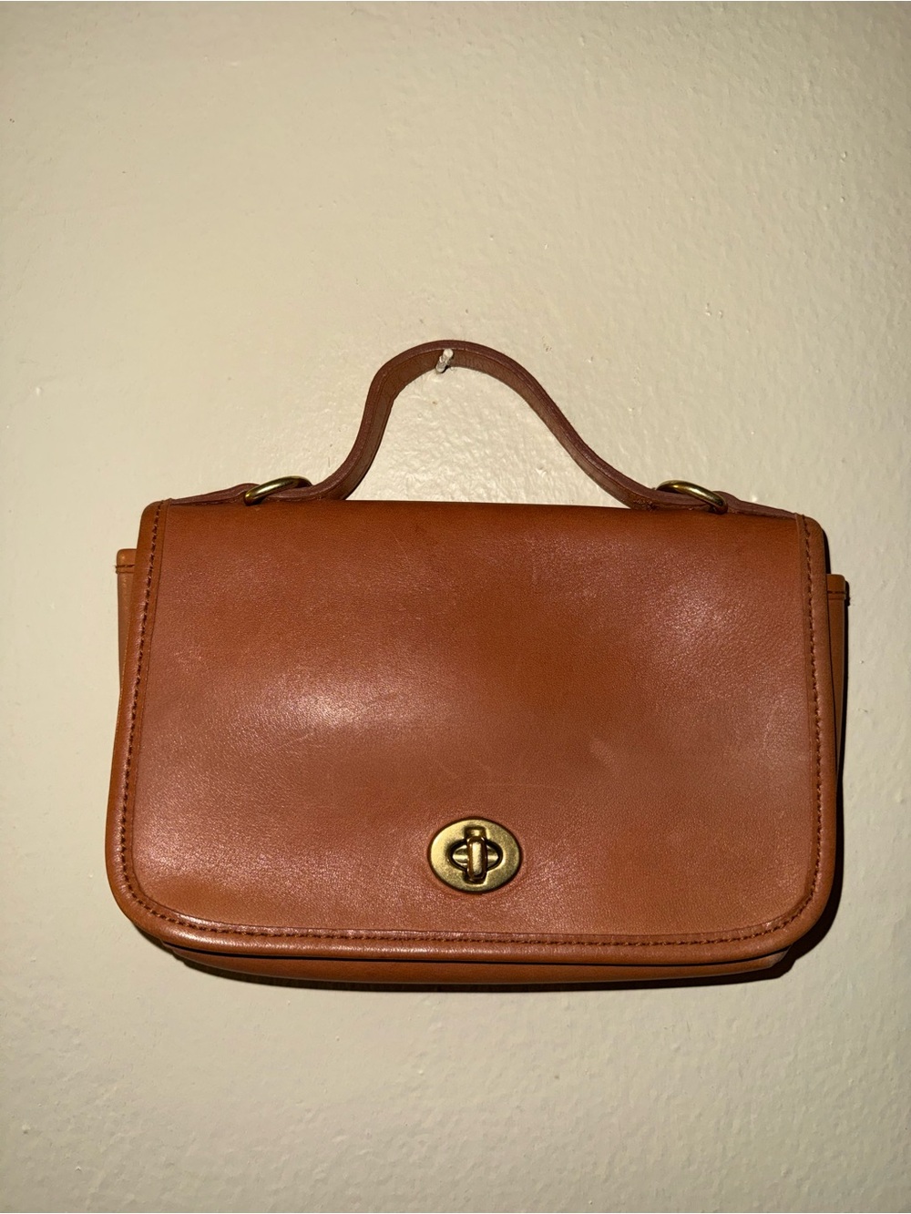 Hunt Club Cognac Leather Top-Handle Satchel